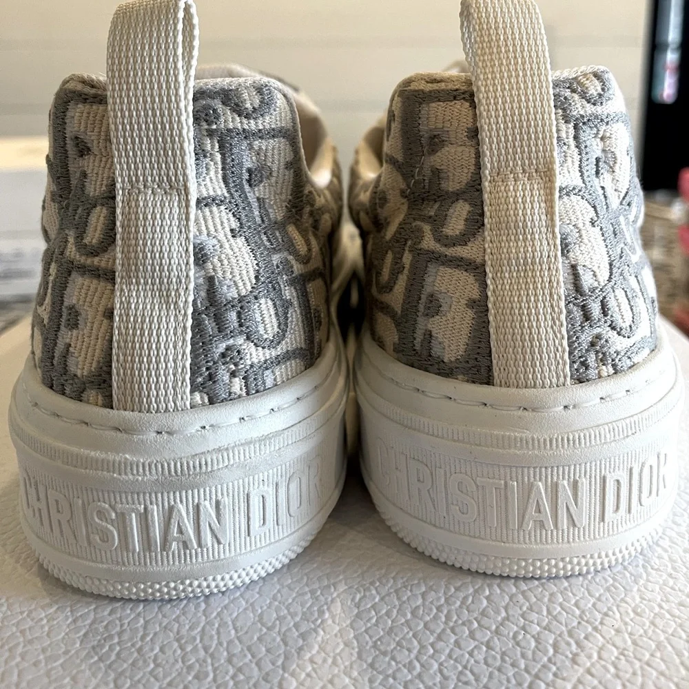 Christian Dior Solar Slip-On Sneakers in grey stone Canvas Sneakers - Picture 2 of 6